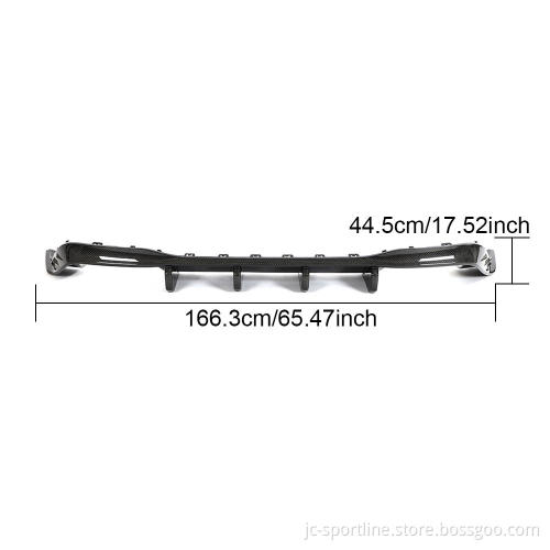 Carbon Fiber Rear Bumper Lip Diffuser for Volkswagen Golf 8 MK8 R 2021+